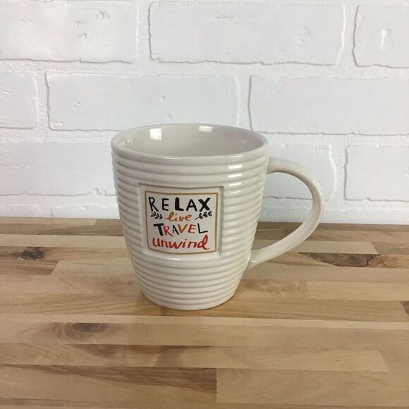 THE Old Pottery Company Cup Relax Live Travel Unwind outdoor cottage just Mug - Picture 2 of 12